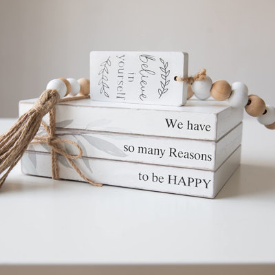 Kevelle Text & Numbers Decorative Book