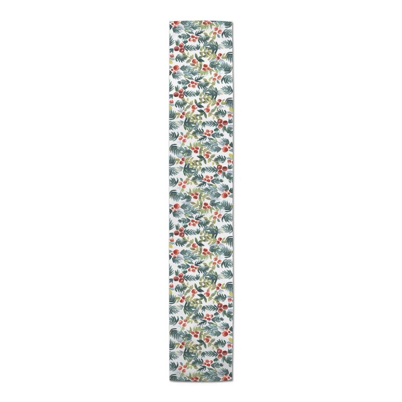 Chemin de table aquarelle holly Windsor, L 72 po x l 16 po