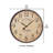 Wall Clock, 20 Inch Round Frame In Antique Brown, Bold Numerals
