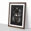 Motorbike Rider in Sepia - Picture Frame Graphic Art Print-56857183-56857182