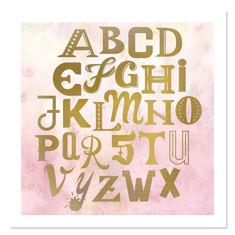 Abc Pink ', impression sur papier, H 36 po x l 36 po x P 1 po, Papier