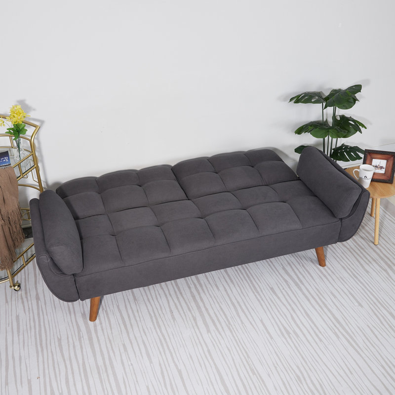 Canapé-lit double rembourré 75,39 po, Dark Grey