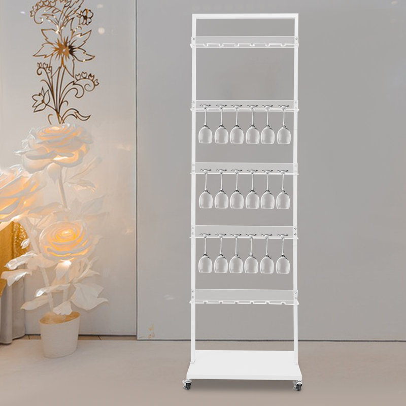 Porte-présentoir mobile à champagne, Blanc