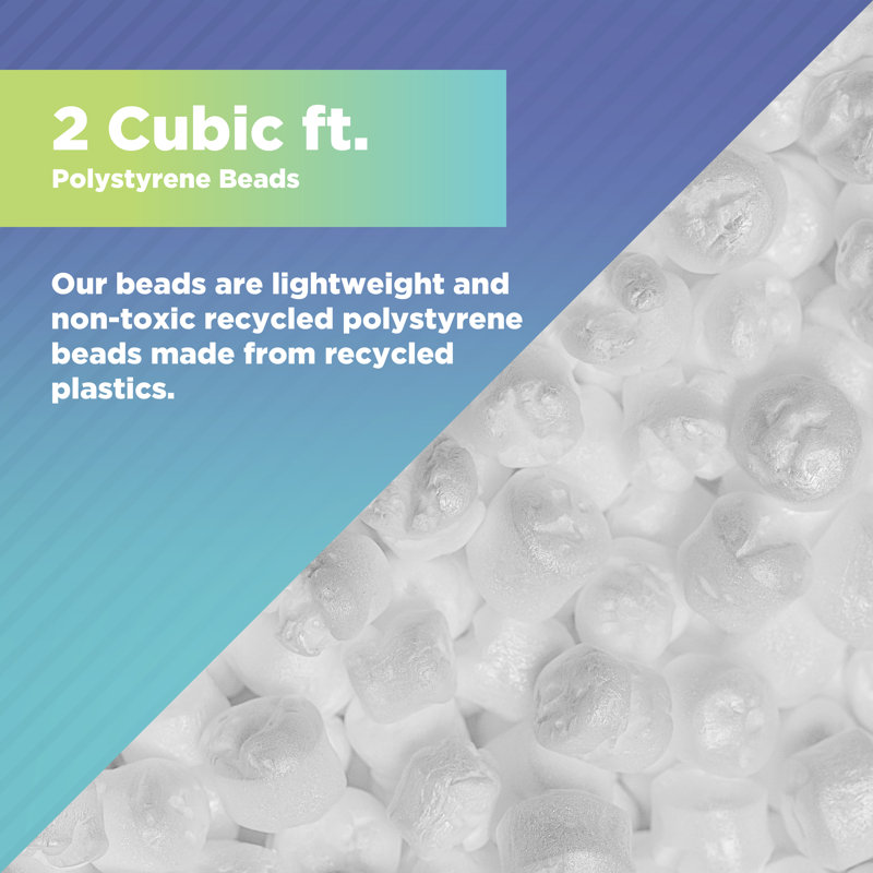 Bean Bag Refill Beads - 100% Recycled New Polystyrene Filler Beads for Lasting Support - Versatile Filling for DIY Projects