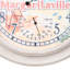 26.2" Indoor/Outdoor Whitewashed Margaritaville Analog Quartz Clock with Temp and Humidity