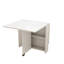 Table pliable blanche 51,78 pouces - polyvalente pour la maison, peut accueillir 5 à 6 personnes, avec roues mobiles et freins pouces, réunions de famille simples et fonctionnelles, installation facile des roues