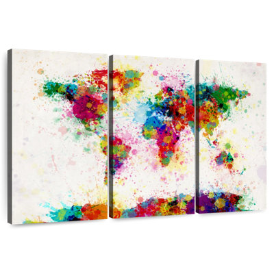 Aliaz World Map Paint Splashes III