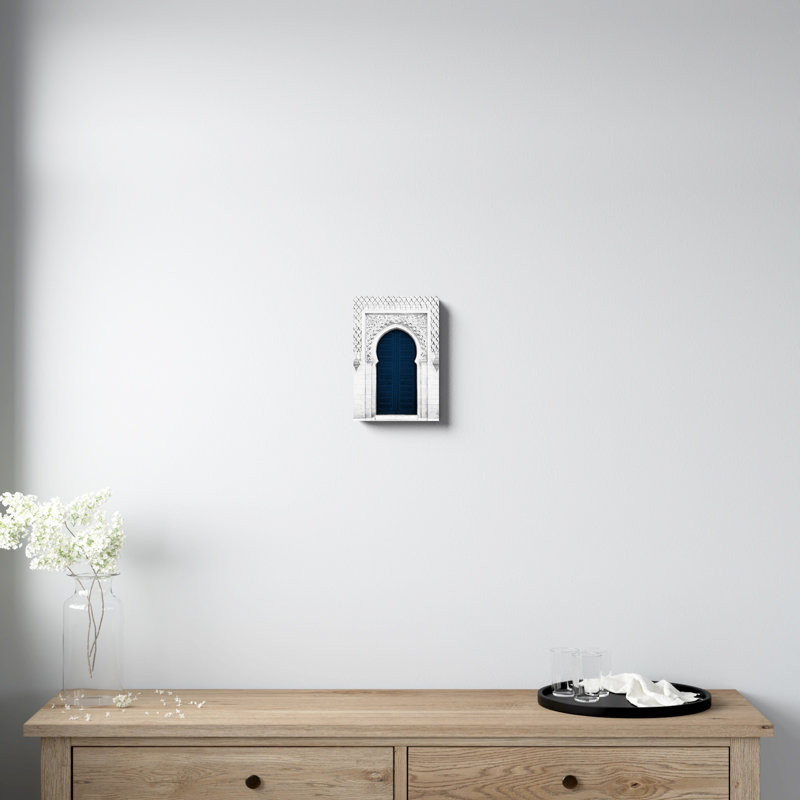 Porte bleu marine - reproduction de photo, H 12 po x l 8 po, Imprimé à cadre doré, Oui