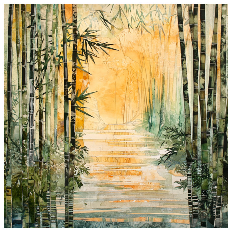 Bamboo Forest Pathway Comforter, Twin Extra Long