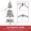 Arbre de Noël artificiel de 7,5 pi de hauteur avec neige floquée, réaliste, ignifuge, assemblage facile, détails, méthode