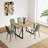 55" Rectangular Dining Table For 4-6 Persons, Modern Rustic Industrial Style With 1.5" Thick Wood Tabletop And Black Metal Legs, Stain-, Easy Assembly Table, X 32.2" 30.6", Tabletop, Stable-485265018