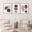 Ensemble de 3 reproductions d'art mural encadrées Minimal Neutral Pebble Shapes-123941251-123941255