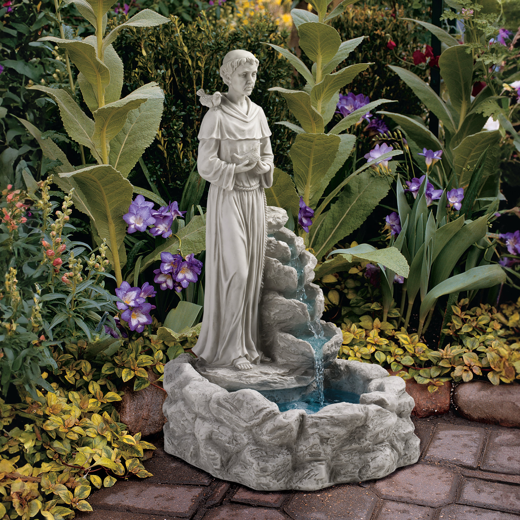 Astoria Grand Resin Nature's Blessed Prayer St. Francis Fountain ...