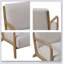 Fauteuil crème en polyester avec 4 pieds
