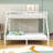 Metal Twin XL Over Queen Bunk Bed With 2 Side Ladder And Guardrails-812587774