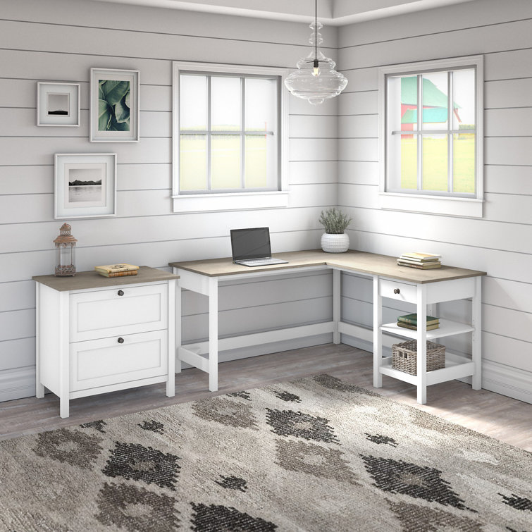 Huckins 2 L-Shaped Writing Desk Office Set