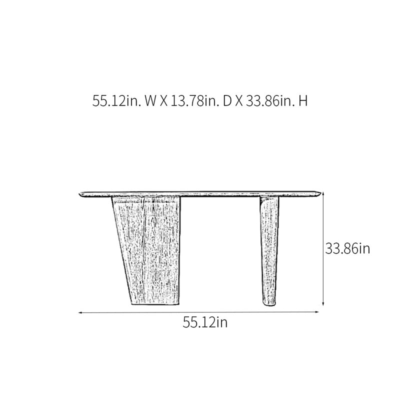 Rural Retro Art Console Table, Brown