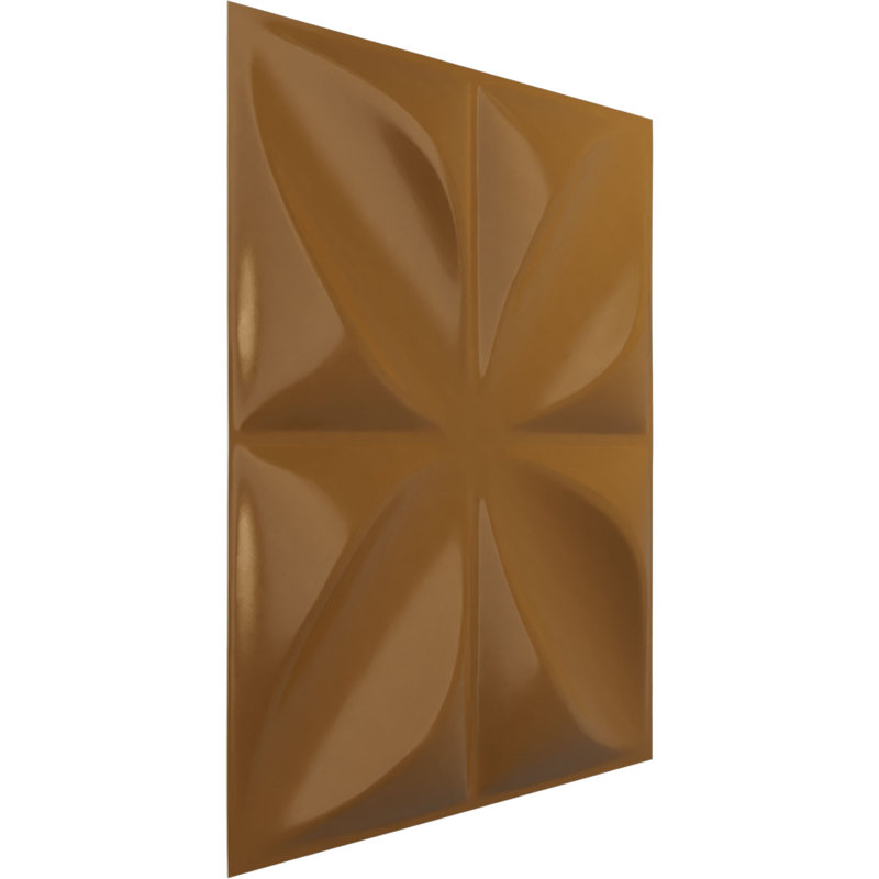 11 7/8"W x 11 7/8"H Helene EnduraWall Decorative 3D Wall Panel, Bright Coat Aluminum (Covers 0.98 Sq. Ft.)