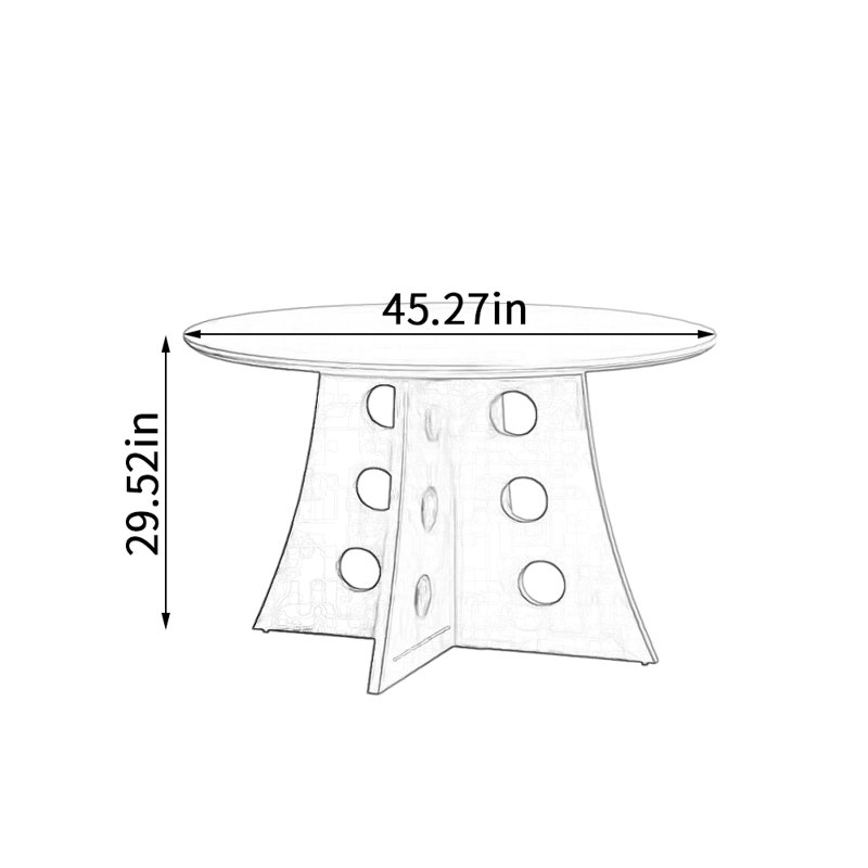 Georgie, Blanc, H 29,52 po x L 45,27 po x l 45,27 po