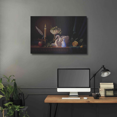 Art mural en métal luxueux «Silent Grace» par R. Hed, 36 po x 24 po