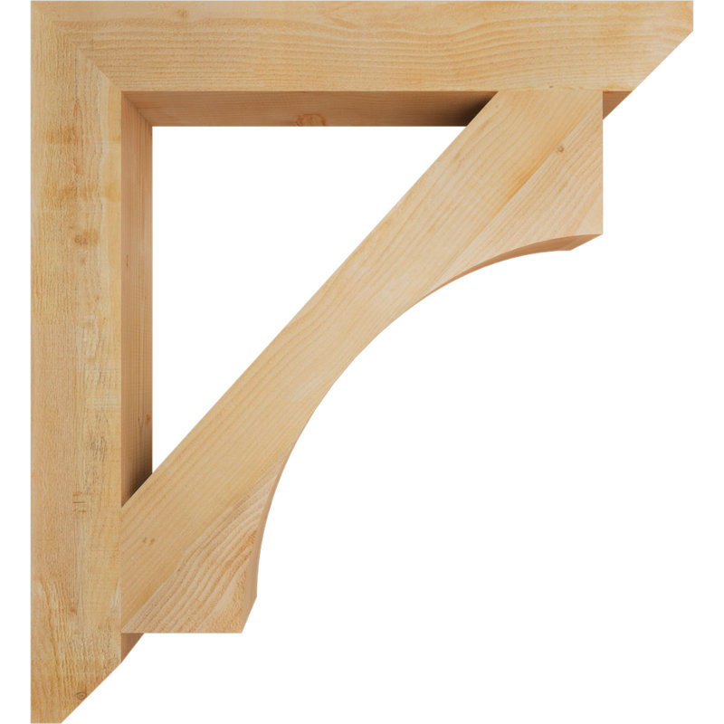 H 6 po x P 6 po Support en bois / corbeau, Sapin de Douglas, H 48 po x l 6 po x P 44 po