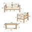 Ensemble de conversation d'extérieur en bois d'acacia avec coussins Fierro