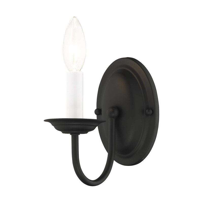 1 Light Black Wall Sconce