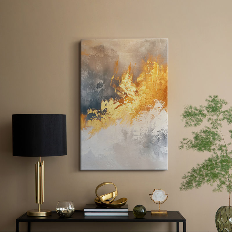 Série ABSTRACT CDXLV - Toile tendue avec châssis de qualité supérieure - Prêt à être accroché, H 48 po x l 32 po