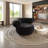 Black curved negotiating sofa