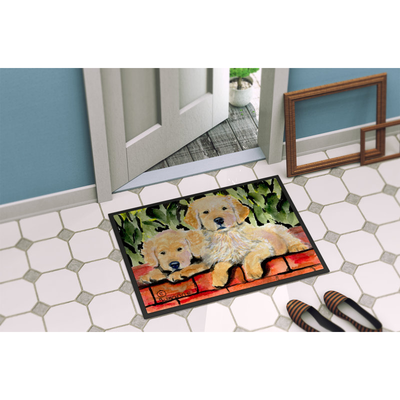 Paillasson anti-dérapant d’intérieur Golden Retriever Sugden, Rectangle 2 pi x 3 pi