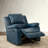 Navy Blue Leather Gel Recliner