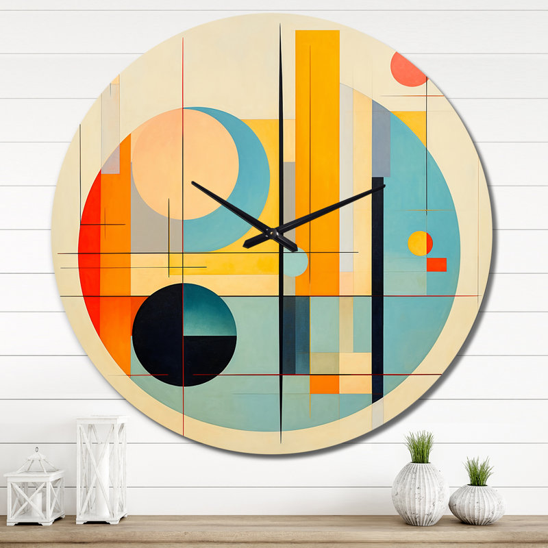 Horloge murale Syncronicities Midcentury Elegant Retro Art IV, Très grand