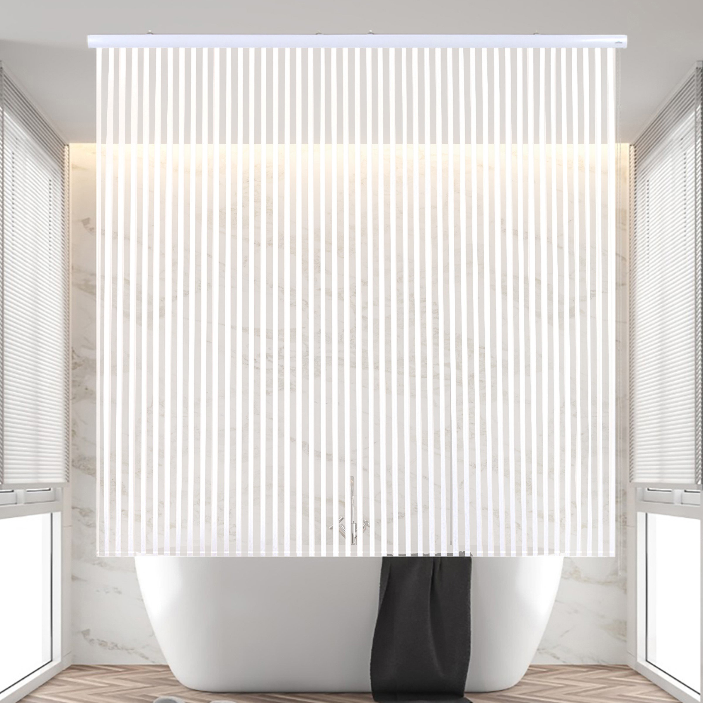 Jakooz Rollup Shower Curtain Shower Curtain Alternative Shower