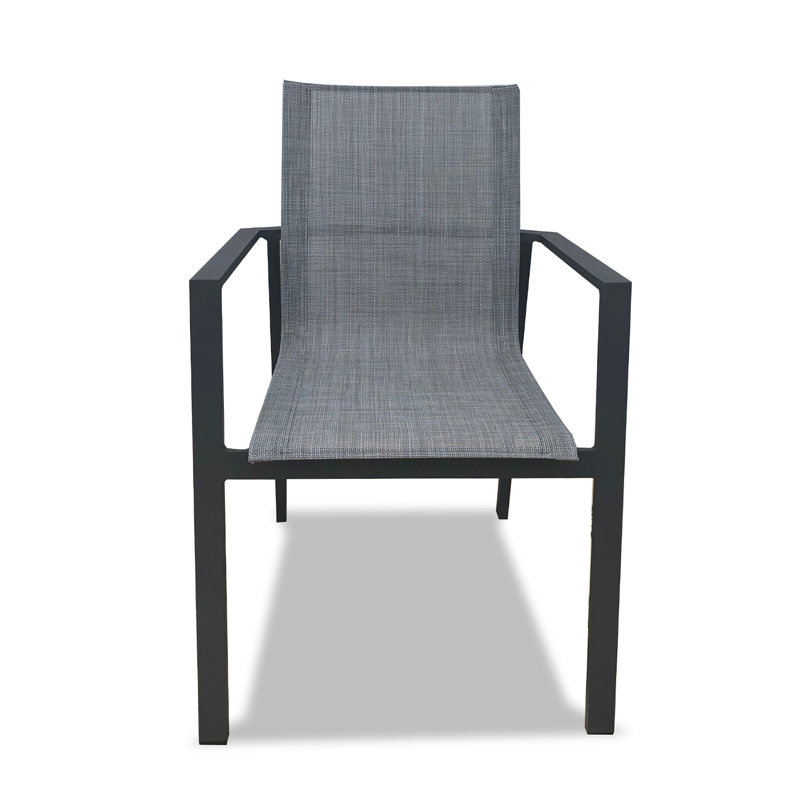 Lift Outdoor Dining Armchair, Slate, Driftwood