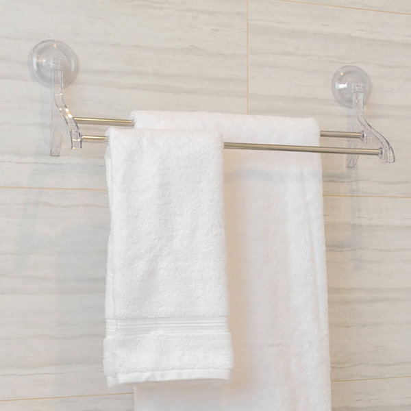 Better Houseware 5.375'' 2 Wall Towel Bar | Wayfair