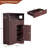 Bathroom Storage Cabinet, Freestanding Floor Storage Organizer with 2-Doors, 1-Drawer and Adjustable Shelf, Small Storage Unit for Bathroom, 23.6" W x 12.2" D x 38.9" H (Walnut)-1833172739