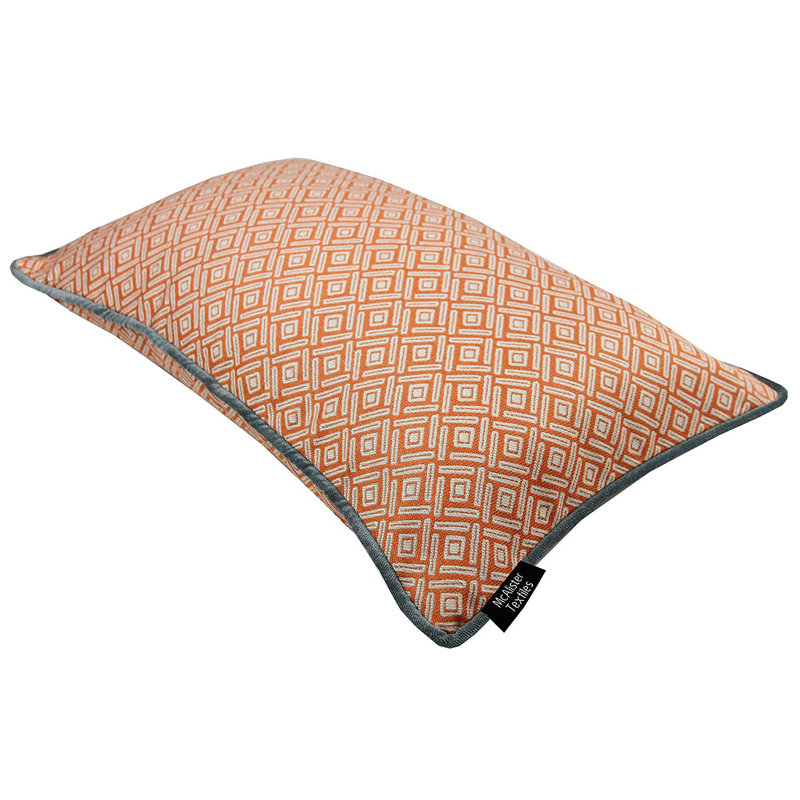 Hudepohl Geometric Rectangular Cushion, 40 x 60cm, Orange