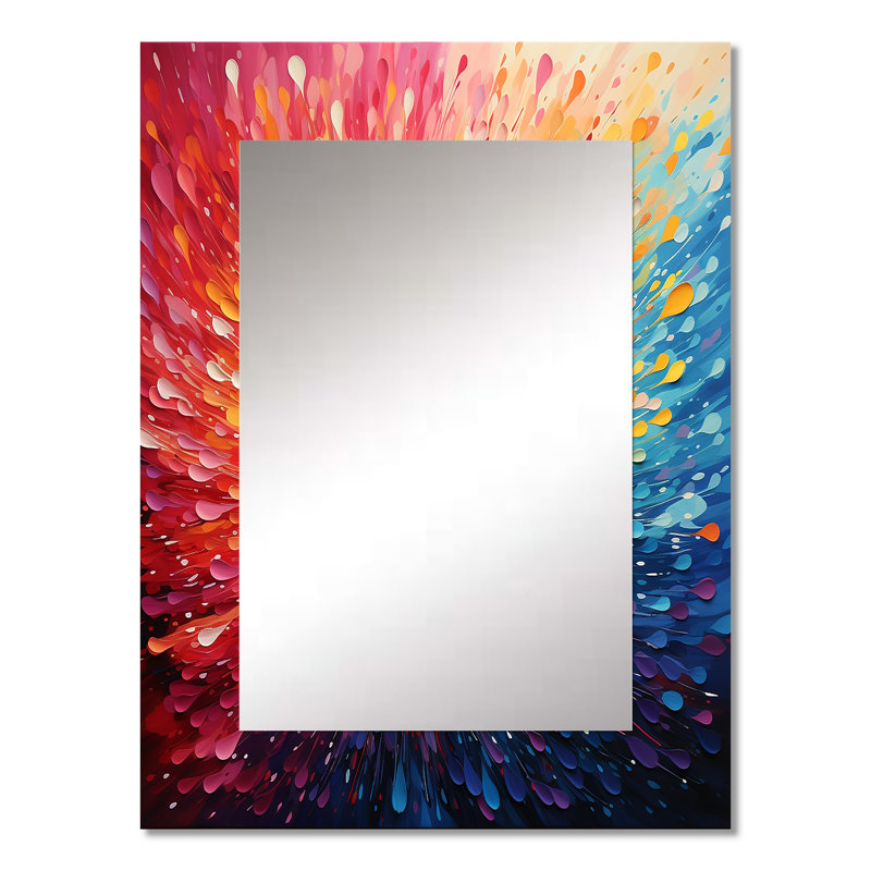 «Hardedge Art Vibrant Velocity», miroir décoratif de peinture Hard Edge, 32 po x 24 po