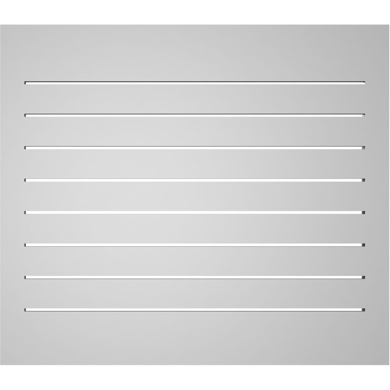 Évent à pignon fonctionnel en uréthane rectangulaire à fixation en surface, brun clair apprêté, H 28 po x l 32 po x P 1,5 po