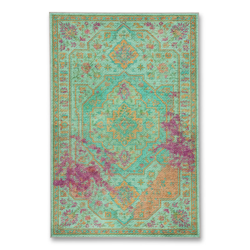 Tapis beige tissé traditionnel Mosso, 2 pi x 2 pi 11 po