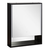 Larchview 24" x 30" Lighted Framed Single Door Medicine Cabinet