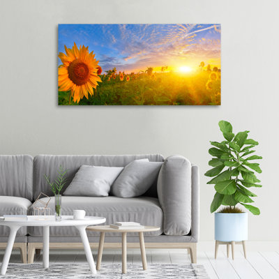 Field Of Sunflowers - No Frame Print on Canvas