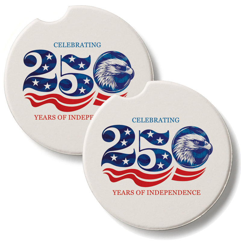 Ensemble de 2 sous-verres en pierre Celebrate 250 Years