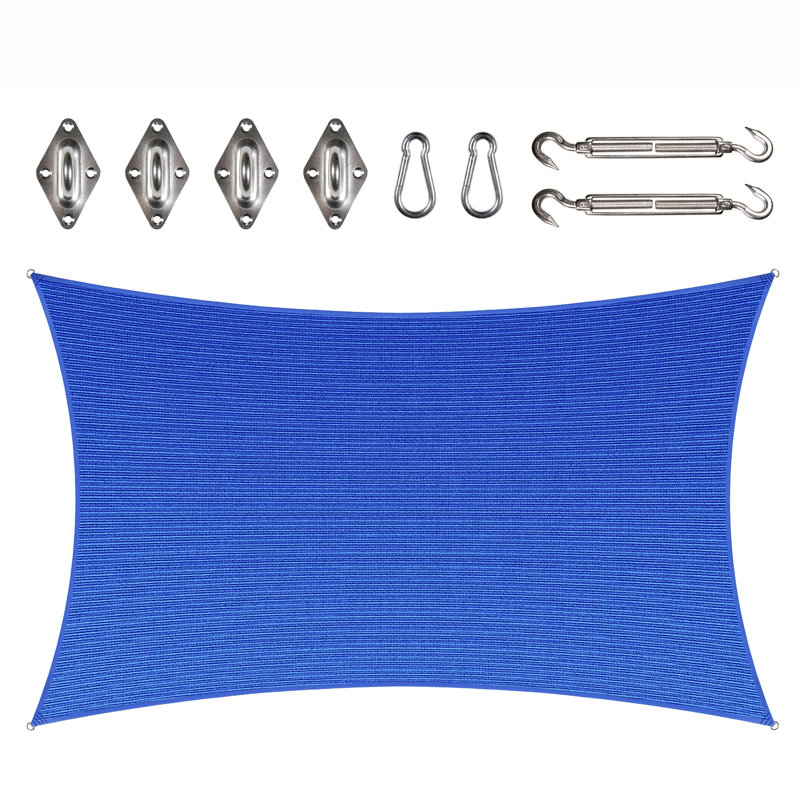 Toile d'ombrage rectangulaire à personnaliser Colourtree, 10 pi x 24 pi, Bleu