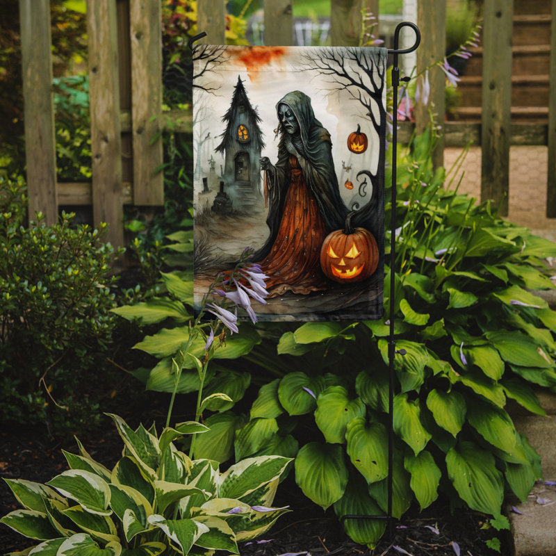Double Sided 15.5 in. H x 11.25 in. W Polyester Halloween Garden flag