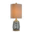 Lampe de table en céramique H 23,25 po - finition bleue-24715796