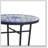 Patio Side Table,Blue+Black