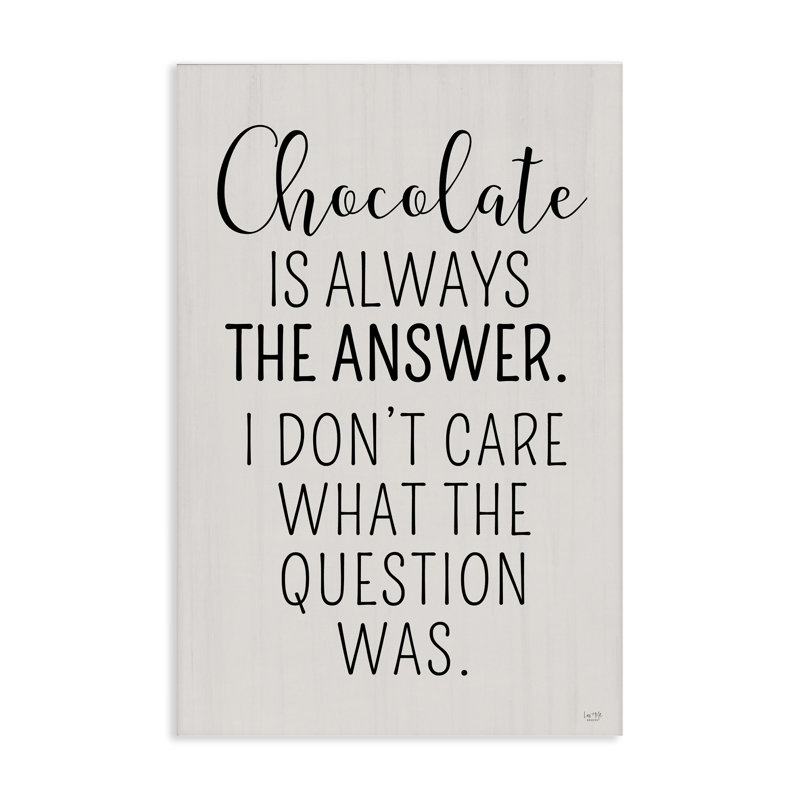 Toile chocolat est toujours la réponse, design par Lux + Me Designs, H 36 po x l 24 po