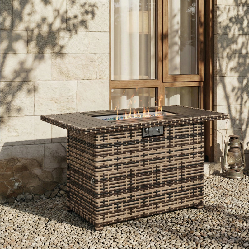 Outdoor Fire Pit Table, Yellow