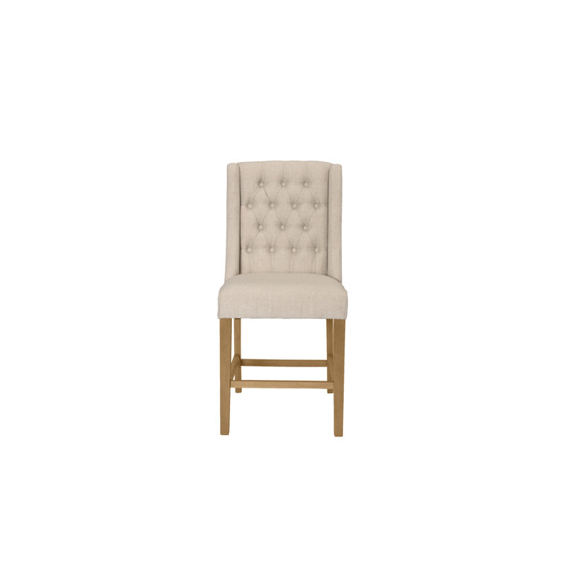 Tabouret de comptoir 24 po Aileen, Gris foncé, Beige